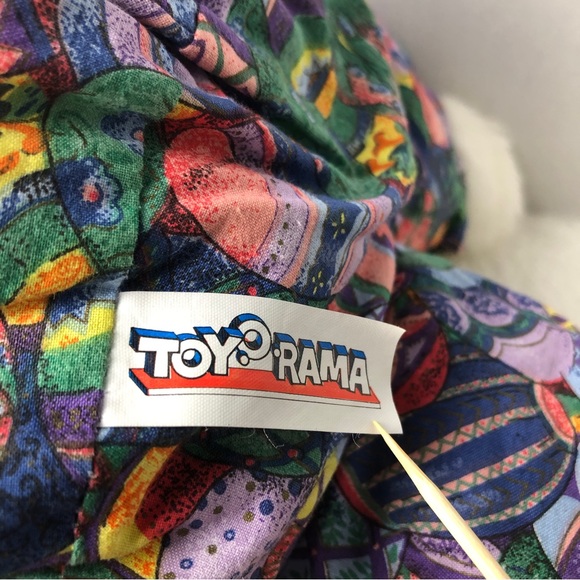 ToyoRama Floppy Body Puffy Bunny Rabbit Plush Easter Egg Fabric Ribbon Vintage - Picture 8 of 10